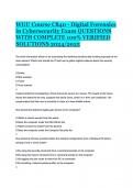WGU Course C840 - Digital Forensics in Cybersecurity Exam QUESTIONS WITH COMPLETE 100&percnt; VERIFIED SOLUTIONS 2024&sol;2025