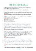 2024 ALL HESI EXIT Test Bank Questions & Answers with rationales 
