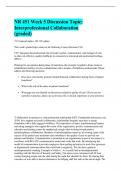 NR 451 Week 5 Discussion Topic: Interprofessional Collaboration (graded)