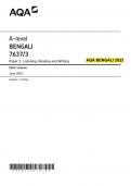2023 AQA MS A-level BENGALI 7637/3