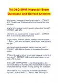 VA DEQ SWM Inspector Exam Questions And Correct Answers