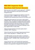 DEQ ESC Inspector Exam Questions And Correct Answers