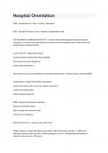 Hospital Orientation Questions & Answers&comma; Already Passed&excl;&excl;