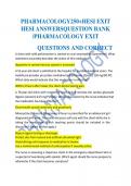PHARMACOLOGY HESI  EXIT ACTUAL  EXAM|VEFRIFIED EXAM  QUESTIONS AND CORRECT  ANSWERS ALL GRADED  A+|LATEST UPDATE 2024  GUARANTEED SUCCESS