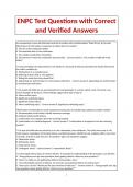 ENPC Test Questions with Correct and Verified Answers