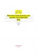 SIDA Study Guide Questions and Answers Top Graded 2024