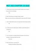 MGT 302 CHAPTER 15 QUIZ
