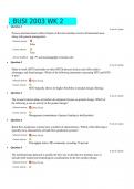 &bull;&Tab;BUSI 2003 WK 2 QUIZ