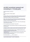 crij 4341 correctional casework and counseling ch. 1-6 study guide latest updated