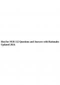Hesi for NUR 112 Questions and Answers with Rationales Updated 2024.