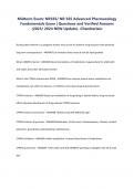 Midterm Exam&colon; NR565&sol; NR 565 Advanced Pharmacology Fundamentals Exam &vert; Questions and Verified Answers &lpar;2023&sol; 2024 NEW Update&rpar;- Chamberlain