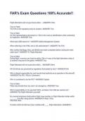 FAR's Exam Questions 100&percnt; Accurate&excl;&excl;