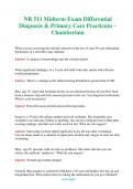 NR 511 &lpar;Latest 2024 &sol; 2025&rpar;  Midterm Exam Differential Diagnosis & Primary Care Practicum - Chamberlain Questions and Answers &lpar;Verified Answers&rpar;