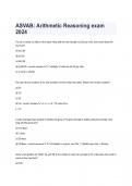 ASVAB: Arithmetic Reasoning exam 2024