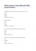 AFQT practice 1 exam 2024 with 100&percnt; correct answers