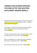 FORENSICS AND NETWORK INTRUSION &ndash; C702 EXAM LATTEST 2024 QUESTIONS WITH CORRECT ANSWERS GRADE A&plus;