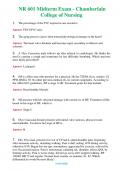 NR 601 &lpar;Latest 2024 &sol; 2025&rpar;  Midterm Exam - Chamberlain College of Nursing Questions and Answers &lpar;Verified Answers&rpar;