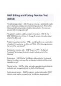 NHA Billing and Coding Practice Test &lpar;CBCS&rpar; Questions with complete solutions 2024&sol;2025&lpar; A&plus; GRADED 100&percnt; VERIFIED&rpar;&period;