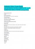 Orthotic Fitter Exam Basic QUESTIONS WITH COMPLETE 100&percnt; VERIFIED SOLUTIONS 2024&sol;2025