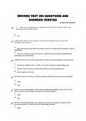 DRIVERS TEST 200 QUESTIONS AND ANSWERS VERIFIED.docx