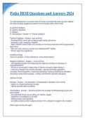 Patho HESI Questions and Answers 2024