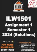 ILW1501 Assignment 1 Semester 1 2024 (Solutions)