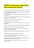 AFOQT Aviation Exam Questions with Answers All Correct