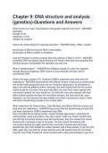 Chapter 9&colon; DNA structure and analysis &lpar;genetics&rpar;-Questions and Answers