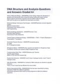 DNA Structure and Analysis-Questions and Answers Graded A&plus;