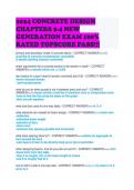 2024 CONCRETE DESIGN CHAPTERS 2-4 NEW GENERATION EXAM 100&percnt; RATED TOPSCORE PASS&excl;&excl;&excl;