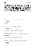 MSLC MILITARY PROPERTY AND  ACCOUNTABILITY EXAM | QUESTIONS  & ANSWERS (VERIFIED) | LATEST  UPDATE | GRADED A+