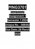 MNG3701 ASSIGNMENT 1 2024 SEMESTER 1