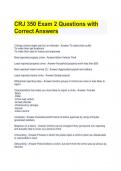 CRJ 350 Exam 2 Questions with Correct Answers 