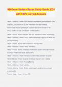 RD Exam Sodexo Based Study Guide 2024 with 100% Correct Answers