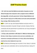 AHIP Practice Exam Updated 2025 Questions and Answers &lpar;2025 &sol; 2026&rpar; &lpar;Verified Answers&rpar;&period;