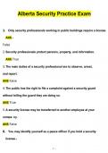 Alberta Security Practice Exam Questions and Answers &lpar;2024 &sol; 2025&rpar; &lpar;Verified Answers&rpar;