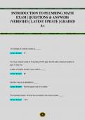 PLUMBING   MODULES  EXAMS PACK &vert; QUESTIONS & ANSWERS &lpar;VERIFIED&rpar; &vert; LATEST UPDATE &vert; GRADED A&plus;