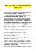 BIBL104 - Quiz 7&comma; BIBL 104 Module 7 EXAM 2024