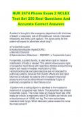NUR 2474 Pharm Exam 2 NCLEX  Test Set 250 Real Questions And  Accurate Correct Answers
