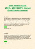 ATLS Pretest Exam 2024 / 2025 (100% Correct Questions & Answers)