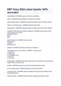EMT Hosa 2024 Latest Update 100&percnt; accurate&excl;&excl;