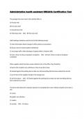 Administrative health assistant NRCAHA Certification Test Questions With 100&percnt; Correct Solutions&period;
