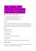 CSBI - HFMA 100&percnt;  VERIFIED ANSWERS  2024&sol;2025 CORRECT
