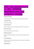 WGU C182 Introduction to IT 100% VERIFIED  ANSWERS 2024/2025  ALREADY PASSED