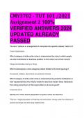 CMY3702 - TUT 101 /2021 Assignment 2 100%  VERIFIED ANSWERS 2024 UPDATED ALREADY  PASSED