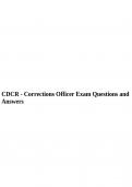 CDCR - Corrections Officer Exam Questions and Answers.