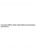 Correction Officer Study Guide (Ohio) Exam Questions and Answers.