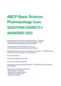 ABCP Basic Science:  Pharmacology Exam  QUESTIONS CORRECTLY  ANSWERED 