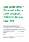 ABCP Basic Sciences / Basic soil science  EXAM QUESTIONS  WITH VERIFIED 