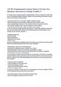 ATI RN Fundamentals Content Mastery Practice Test Questions And Answers Already Graded A&plus;